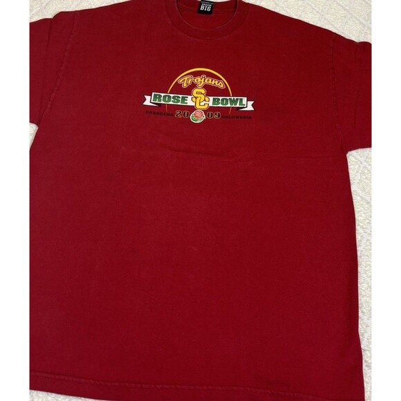 Vintage 2009 Rose Bowl USC Trojans NCAA Football New Years Day Tee Size L - Picture 4 of 12